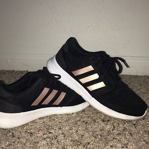 Adidas Shoes - Black, White, Rose Copper Gold, Sz 6.5. Need New Insoles*